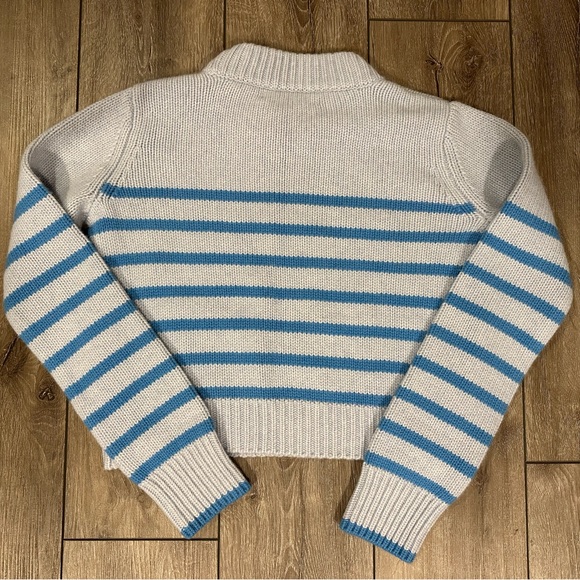 La Ligne Mini Marin Sweater. Light blue with darker blue stripes. S. - Picture 7 of 9